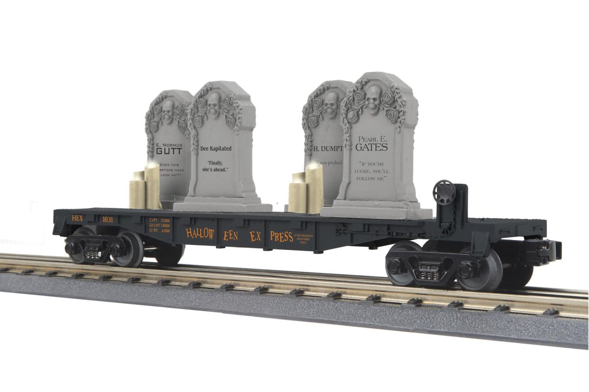 TARIFF O Halloween Flatcat w/Headstones & Lights-black