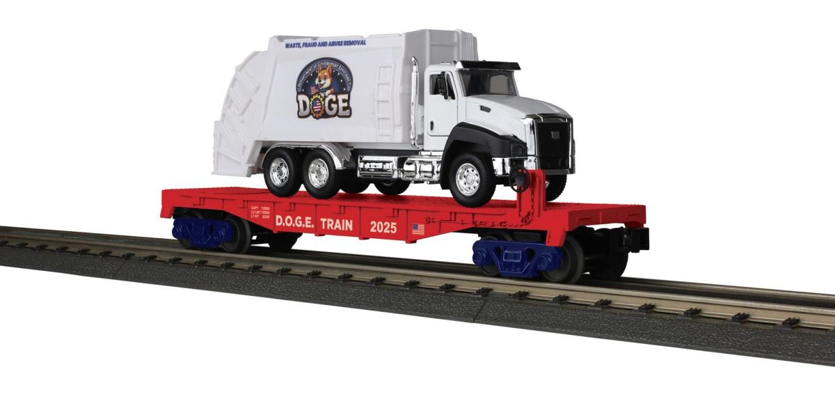 O D.O.G.E. Flat Car w/Garbage Truck
