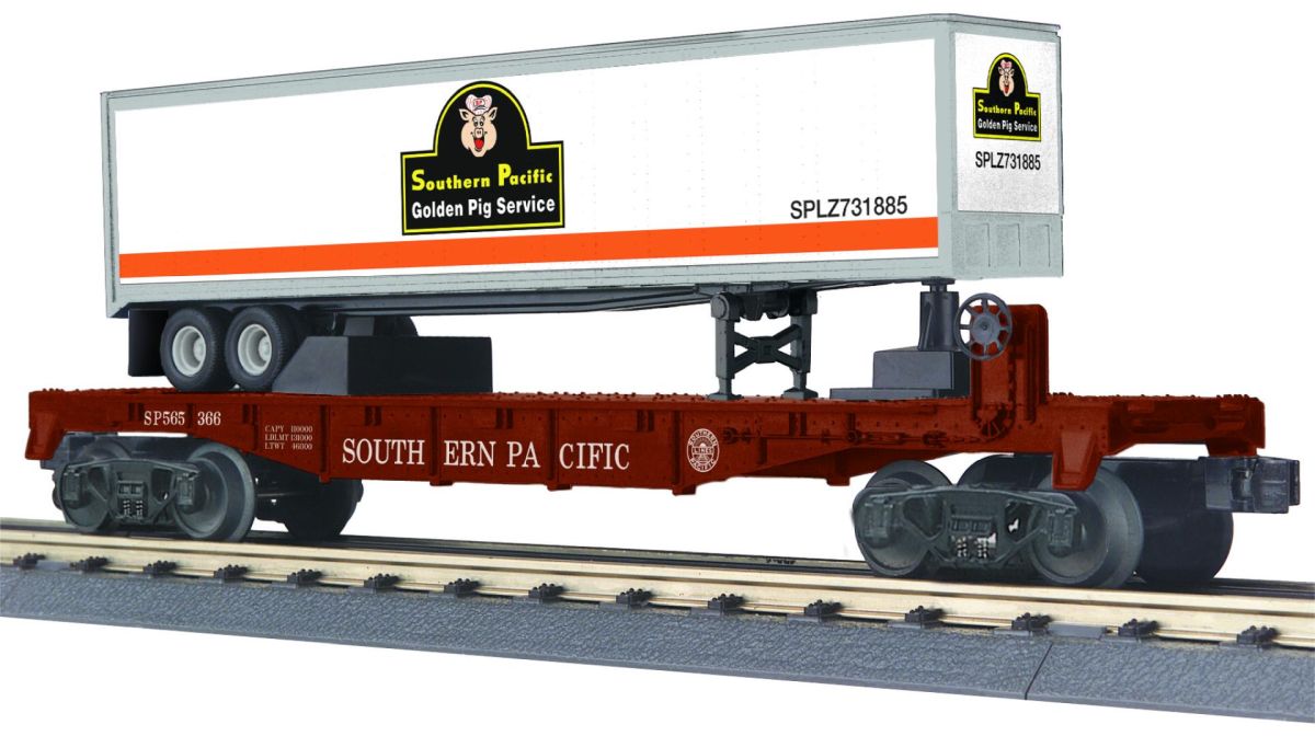 O SP Flat w/40' Trailer