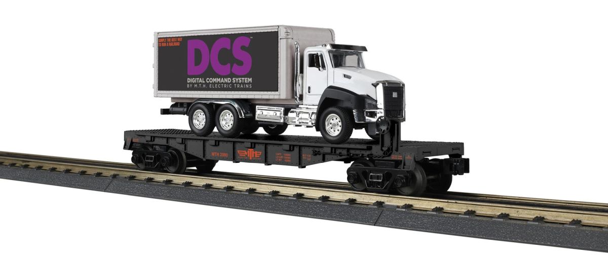 O RK Flat Car w/DCS Logo Box Truck