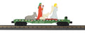 O Christmas Flat Car w/Lighted Shepherd Scene