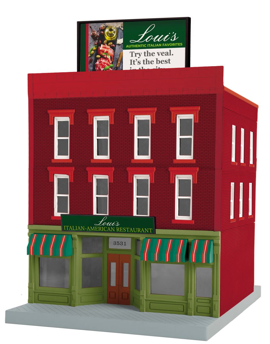 O 3-Story City Building Loui's Restaurant