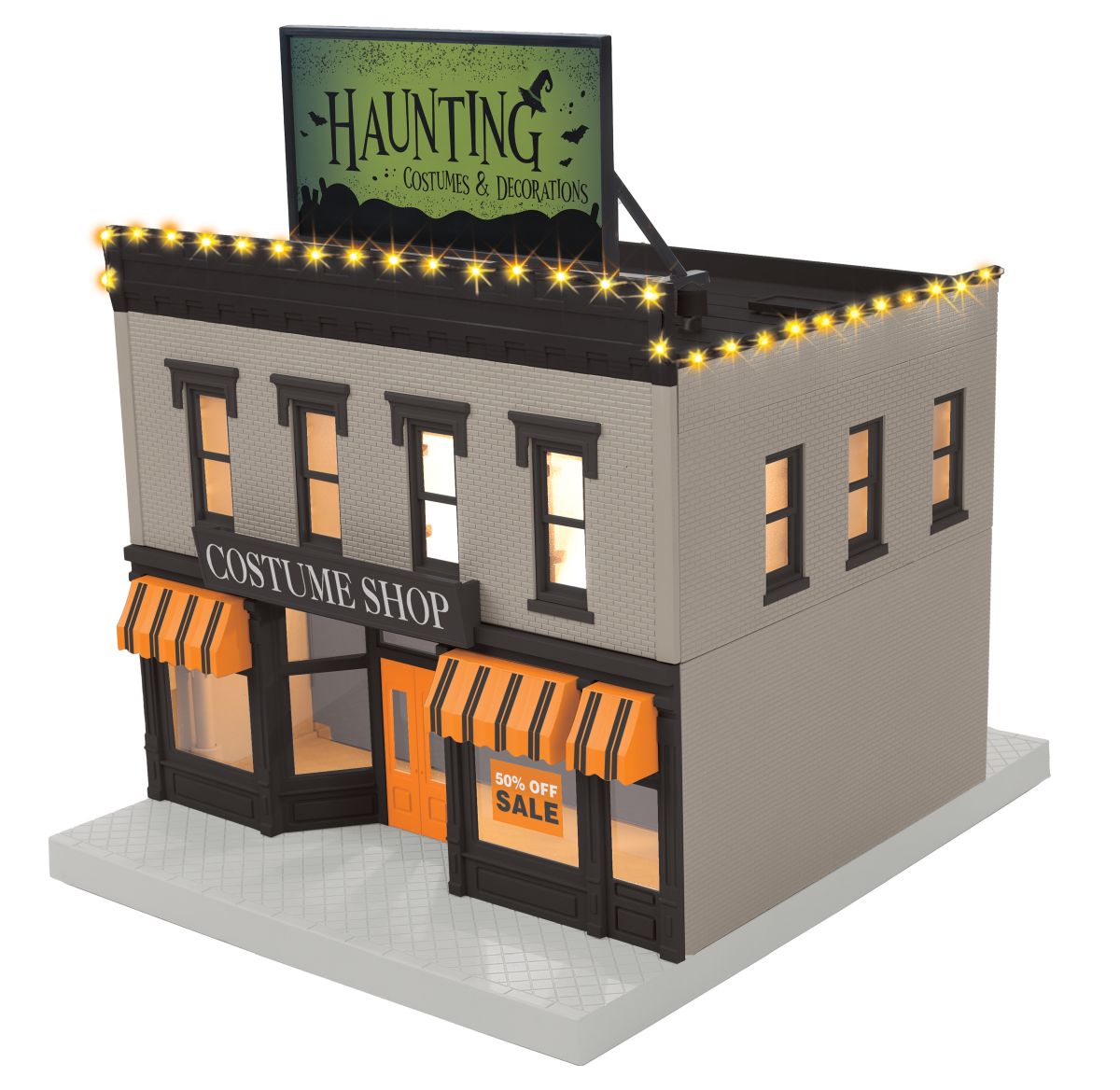 O Halloween 2-Story City Building w/LED's