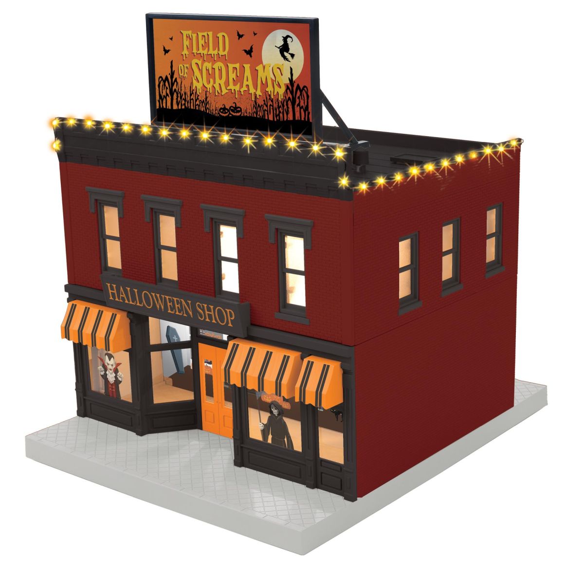 TARIFF O Halloween 2-Story City Building w/LED's