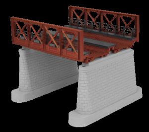 O 2-Track Girder Bridge/rust (was #401110)