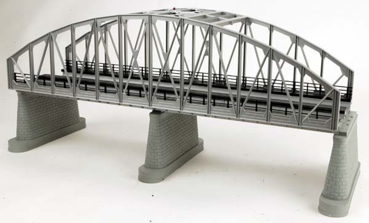 O Silver Two-Track Steel Arch Bridge