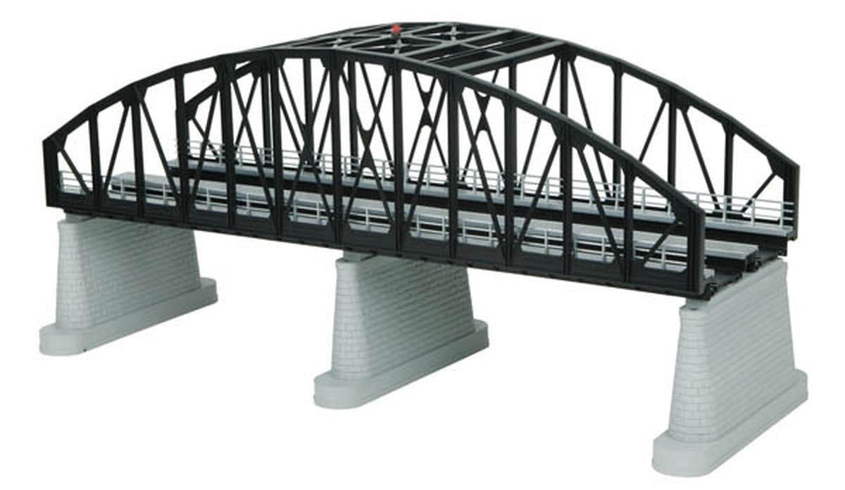 O Black Two-Track Steel Arch Bridge