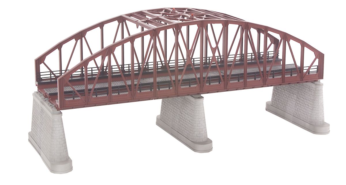 O Rust Two-Track Steel Arch Bridge