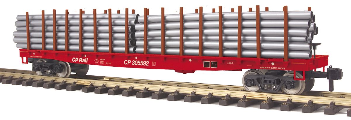 G G Flatcar w/Pipe Load
