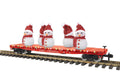 G Christmas Flatcar w/Snowmen & LED's  red