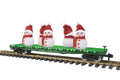 G Christmas Flatcar w/Snowmen & LED's  green
