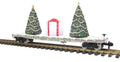 G Christmas Flatcar w/Trees & LED's  white