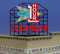 1 Hour Cleaners Sign
