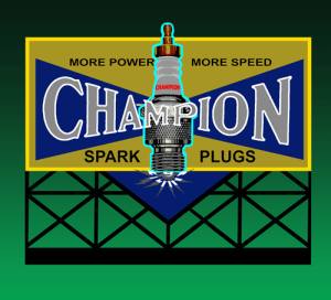 Champ Spark Sign  (Lg)