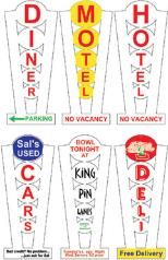 Vertical Multi Graphic Sign