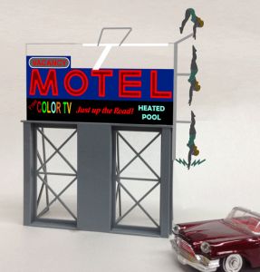 Motel Roadside Billboard Sign