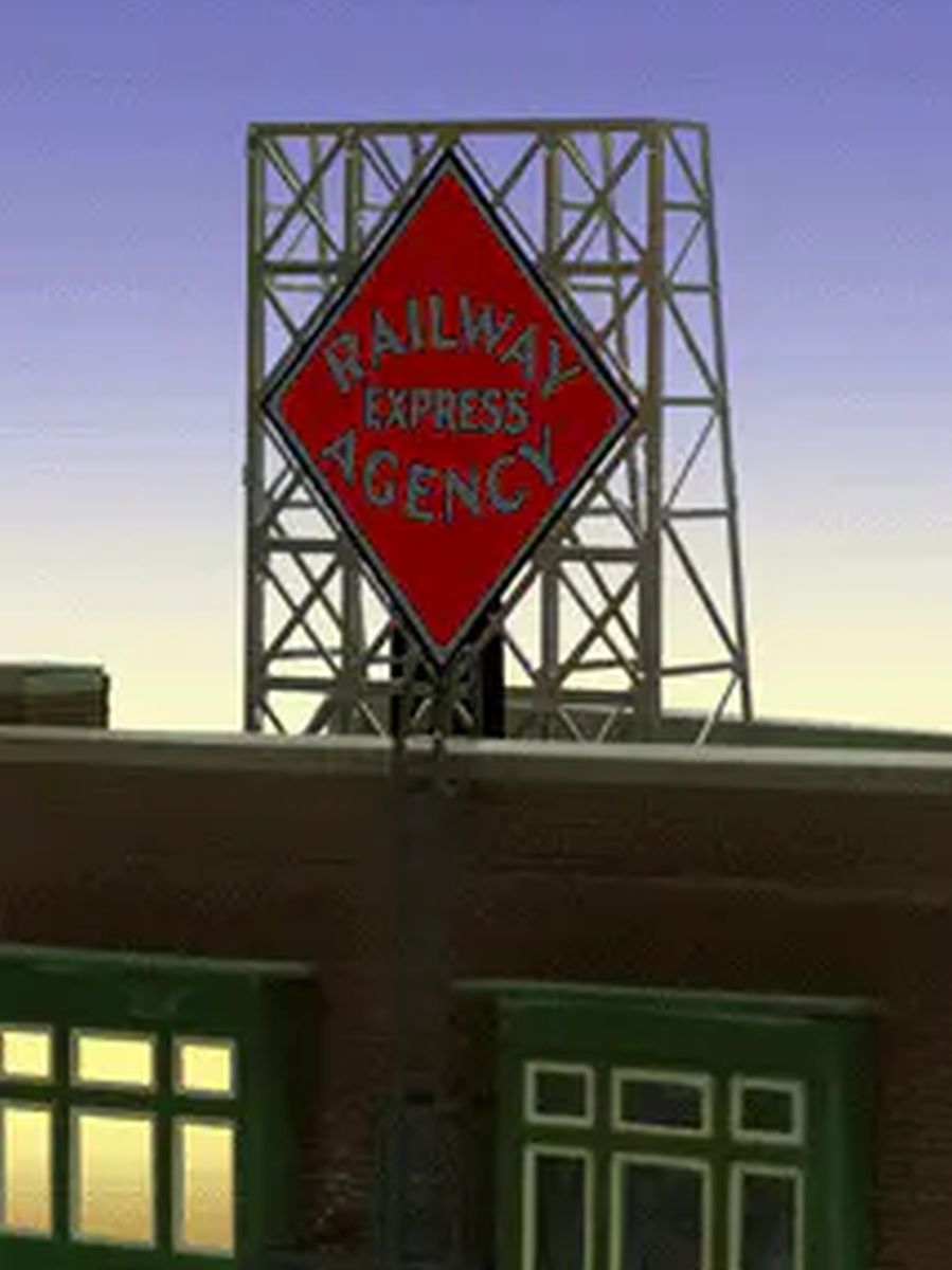 Railway Express Window Sign