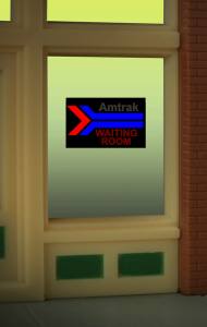 Amtrak Wndow Sign
