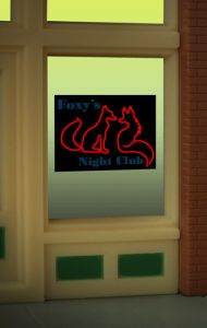 Foxy's Window Sign  (HO/O)