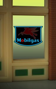 Mobil Window Sign  (HO/O)