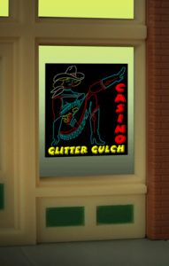 Glitter Gulch Window Sign HO/O