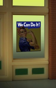 We Can Do It window sign