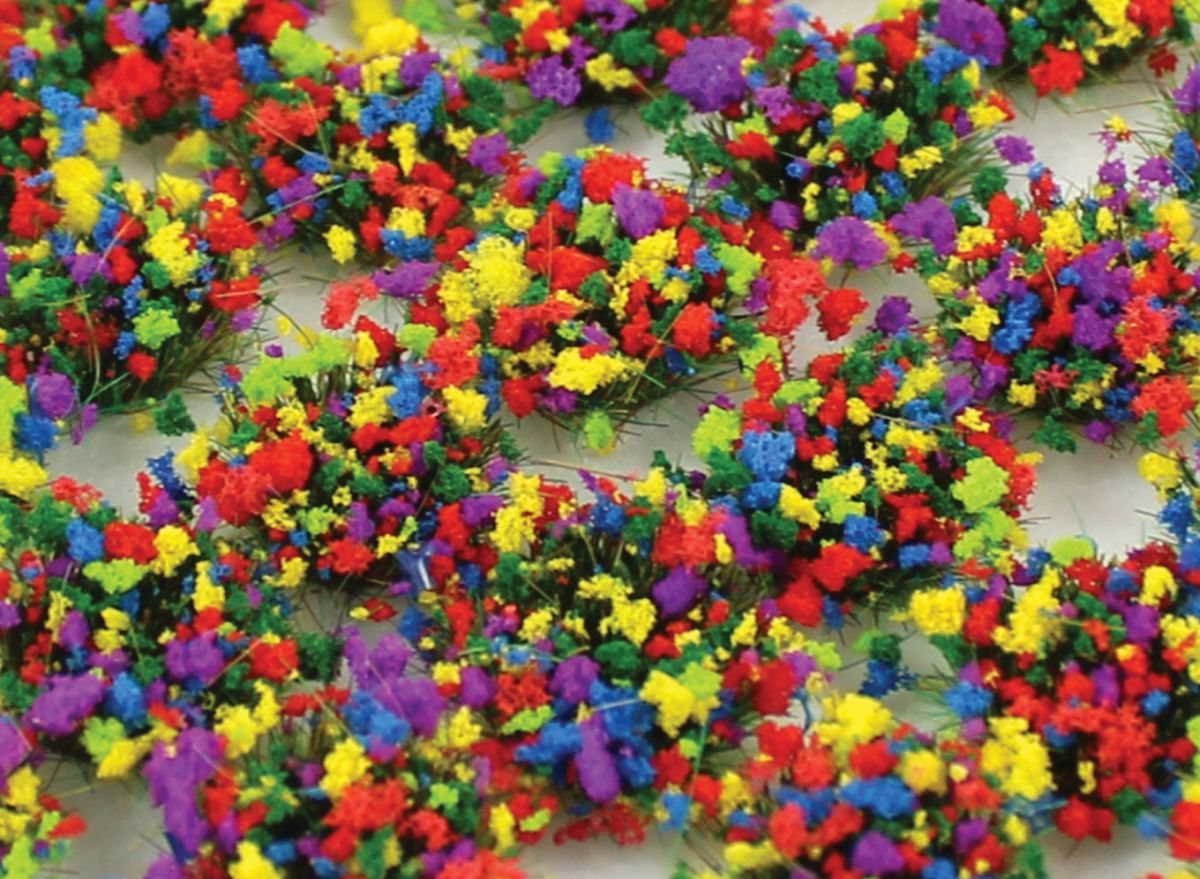 6mm Mixed Flowers Static Grass Tufts x100
