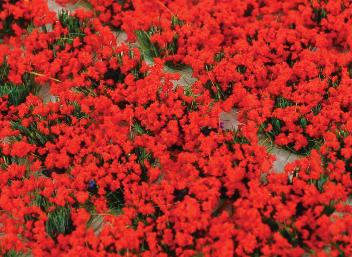 6mm Poppy Static Grass Tufts x 100