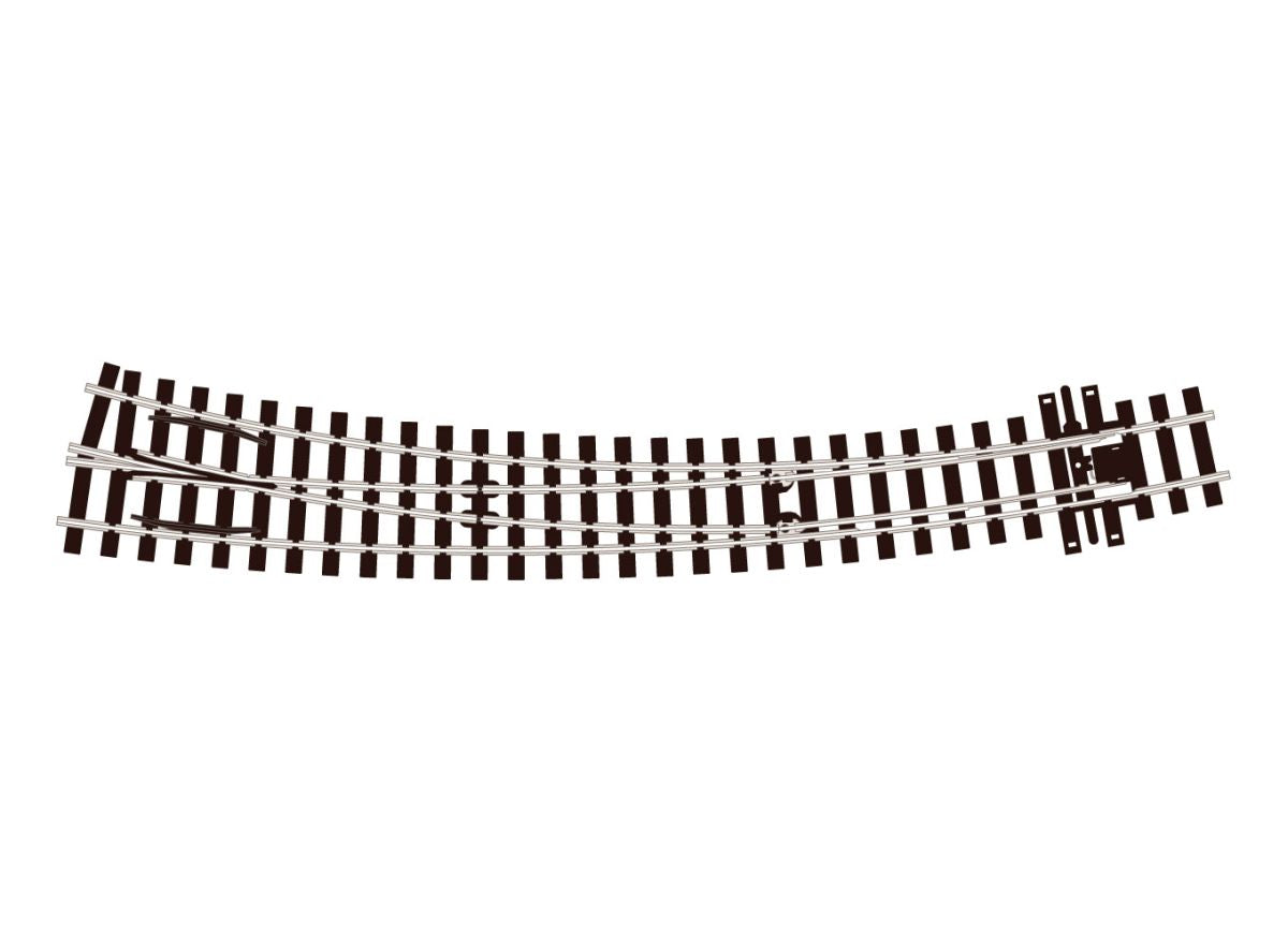 HO Turnout C75 Curved RH ELE