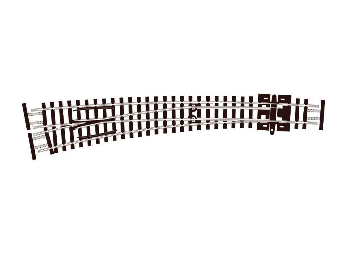 N Streamline Curved Double Radius Turnout UH - Code 5