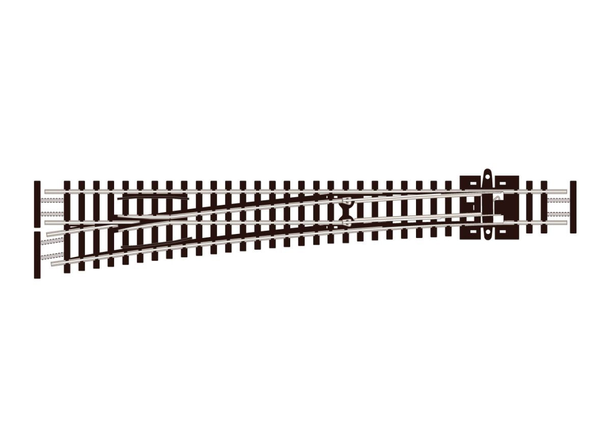 N Streamline Large Radius Turnout UH - Code 55 - Electrofrog