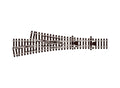 N Streamline Asymetric 3-Way Turnout - Code 55 - Electrofrog