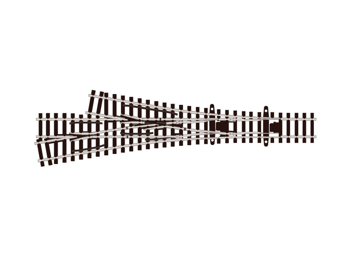 N Streamline Asymetric 3-Way Turnout - Code 55 - Electrofrog