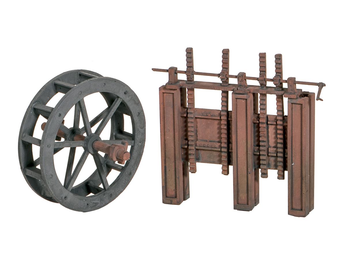 HO Water Wheel & Sluice Gates