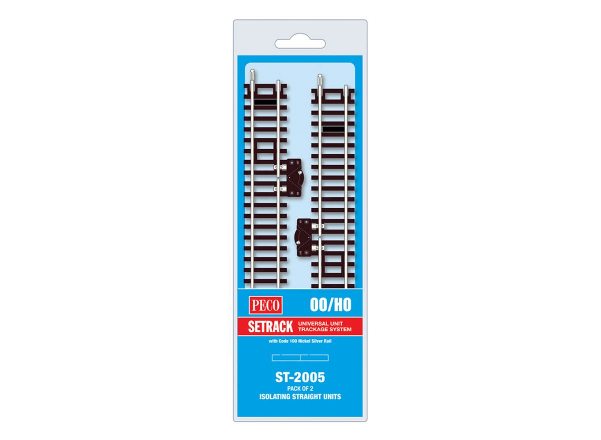 HO PECO-Set-OO/HO-Track C100 MP Isolating Standard Straight