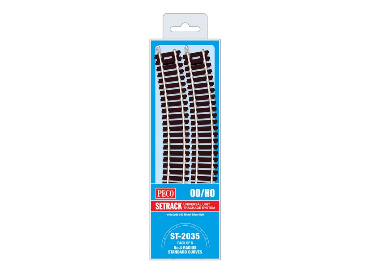 HO PECO-Set-OO/HO-Track C100 MP No.4 Radius Standard Curve (