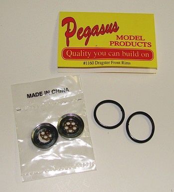 DRAGSTER FRONT RIM W/TIRES