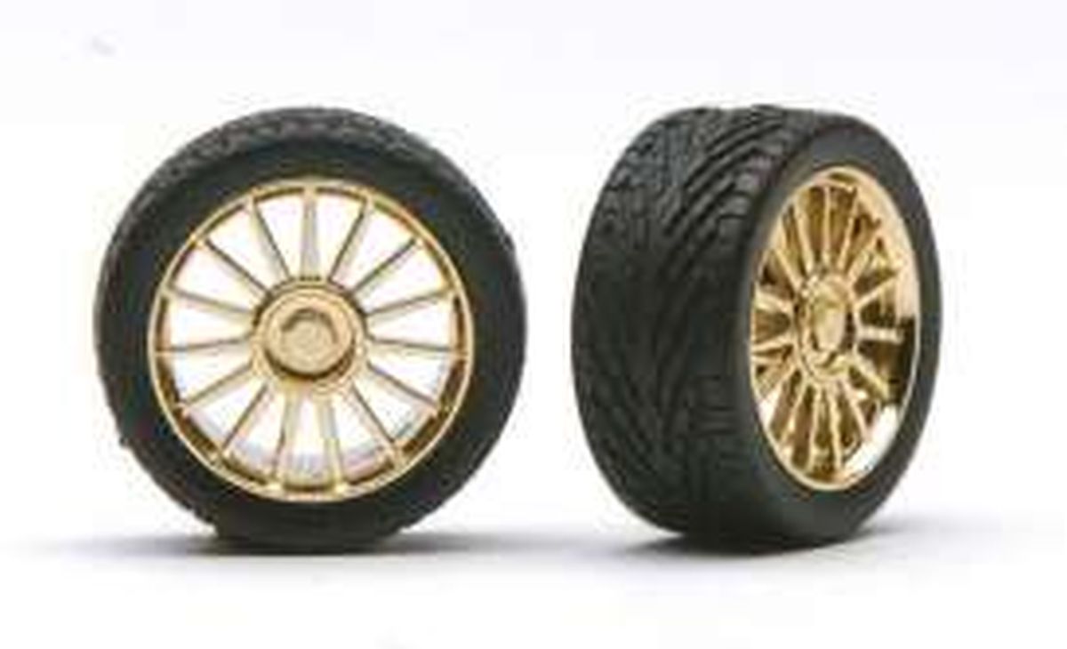 SPIDERS RIMS W/TIRES GOLD