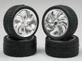 CYCLONES  RIMS W/TIRES CHROME