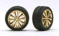BELLA'S  RIMS W/TIRES GOLD