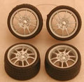 M5'S  RIMS W/TIRES SILVER