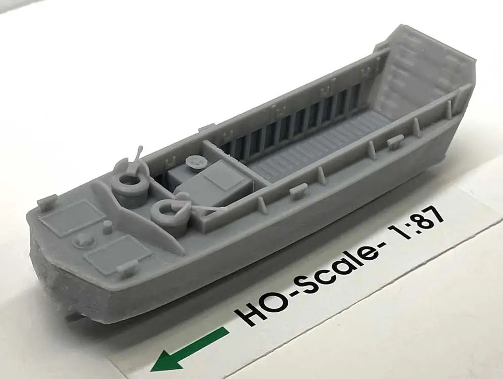 HO LCVP Higgins Boat Flatcar Load (1)