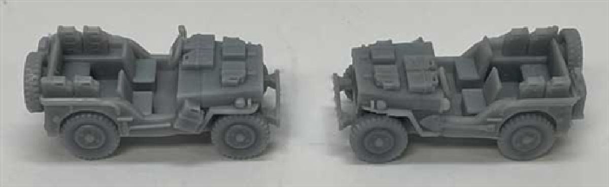 HO  WWII Willy's Jeep Pair