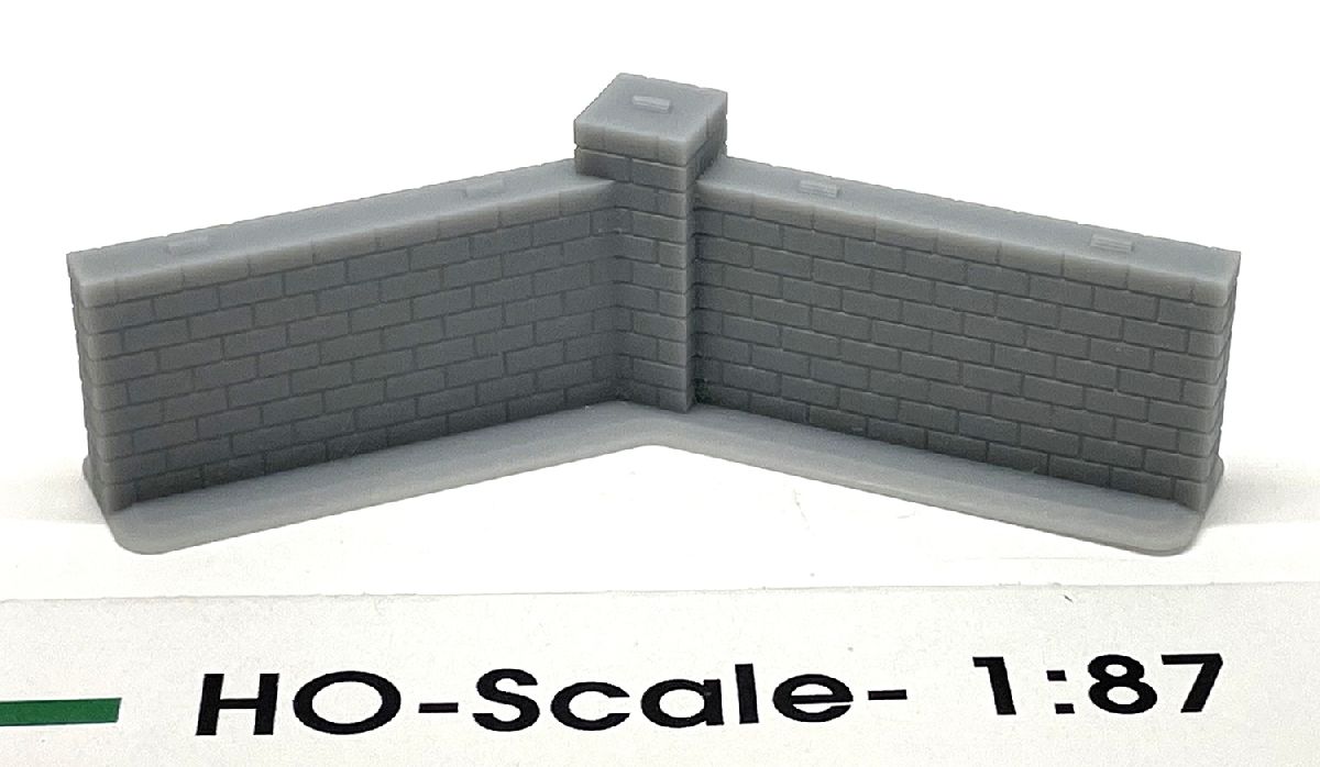 HO 7' Brick Wall / 135* Corner (2)