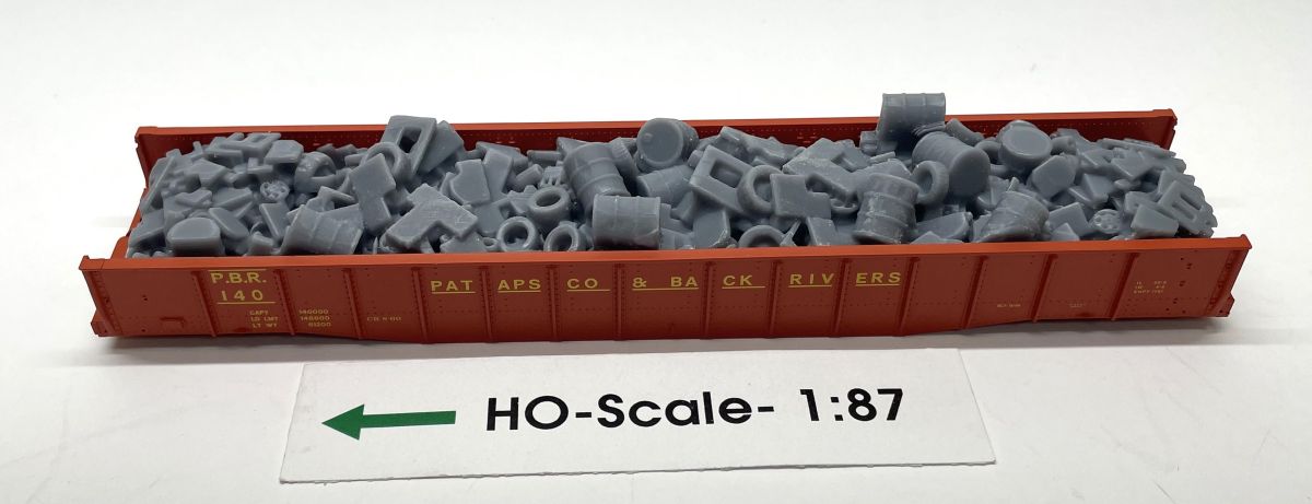 HO Scrap Load for 52' 6" Life-Like Gondola