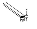 .100'' x 5/32'' Polystyrene Rectangular Strip 10'' Length (1