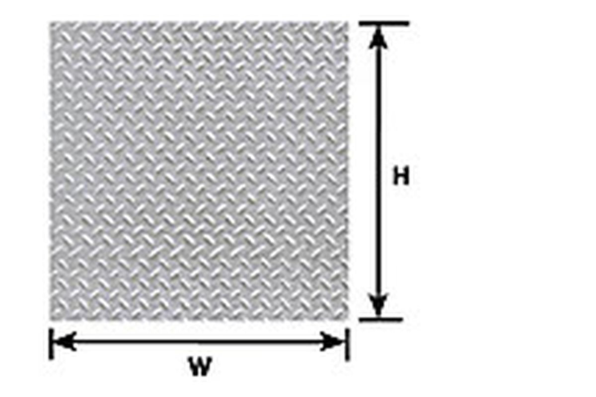 HO gauge White  Diamond Plate Sheet 12'' x 7'' (2 per pack)