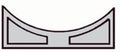 3/8'' x 5/8'' x 1/8'' Dark Gray ABS Tubing Saddle & Support