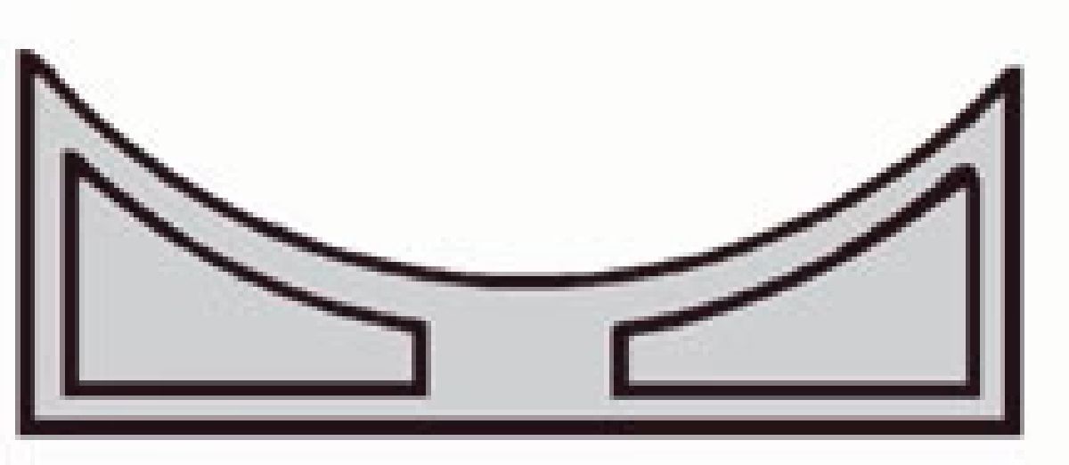 3/8'' x 3/4'' x 5/32'' Dark Gray ABS Tubing Saddle & Support