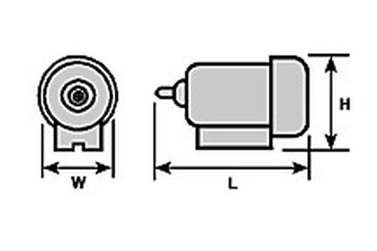 1/2'' Gray ABS Motor (3 per pack)